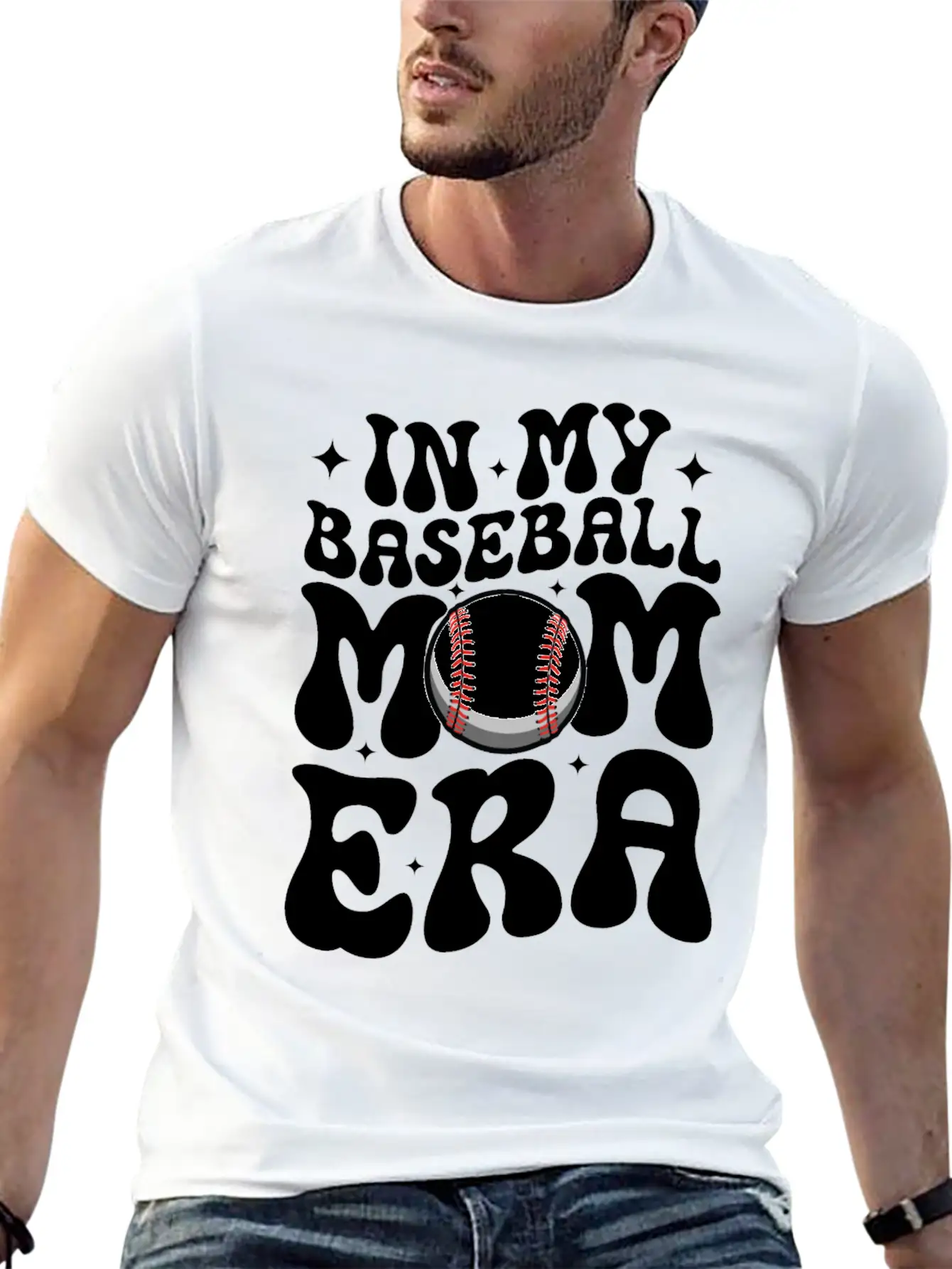 In My Baseball Mom Era Sports Lover Mother's Day Stylish Everyday T-Shirt – Unisex Basic Cotton Tee