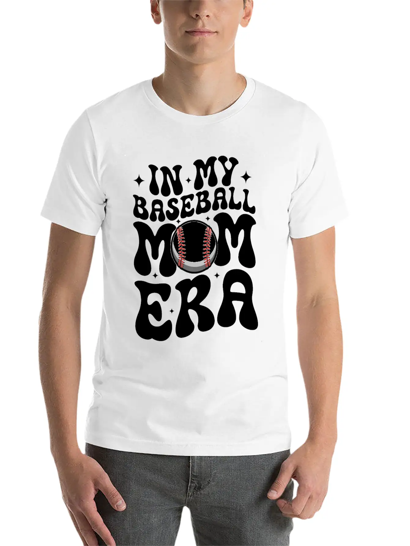 In My Baseball Mom Era Sports Lover Mother's Day Stylish Everyday T-Shirt – Unisex Basic Cotton Tee