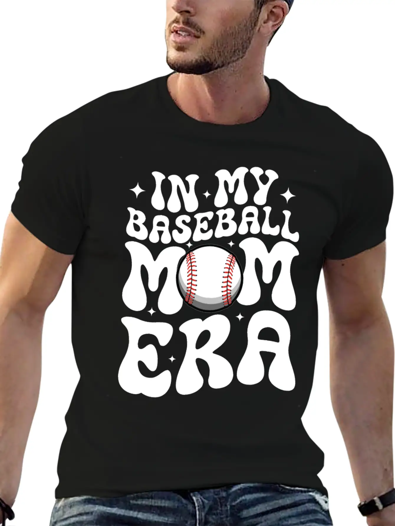 In My Baseball Mom Era Sports Lover Mother's Day Stylish Everyday T-Shirt – Unisex Basic Cotton Tee