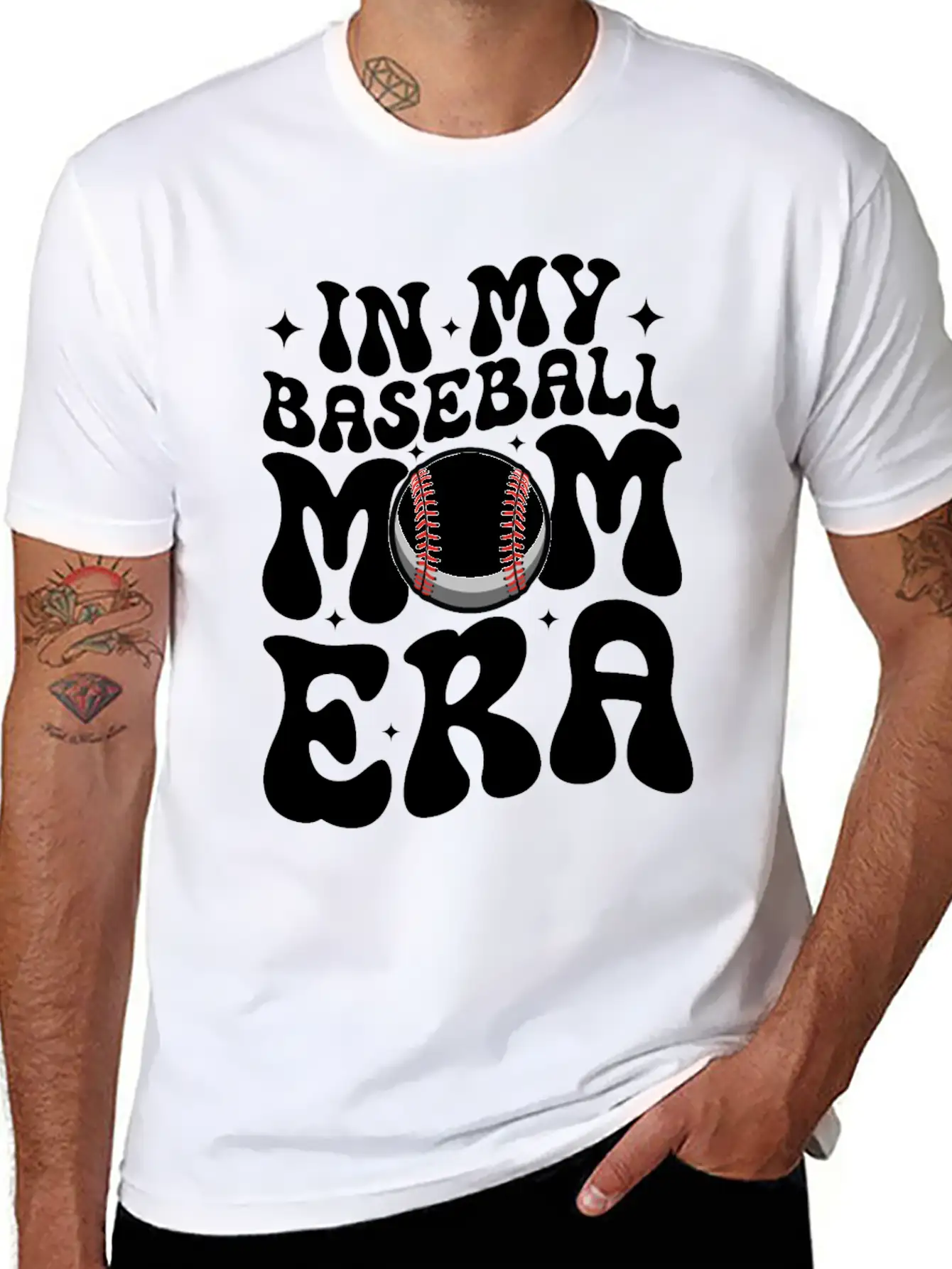 In My Baseball Mom Era Sports Lover Mother's Day Stylish Everyday T-Shirt – Unisex Basic Cotton Tee