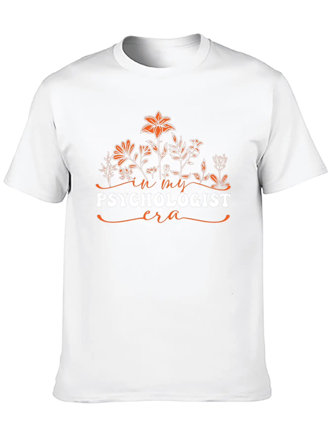 In My Psychologist Era Floral Art Stylish Everyday T-Shirt – Unisex Basic Cotton Tee
