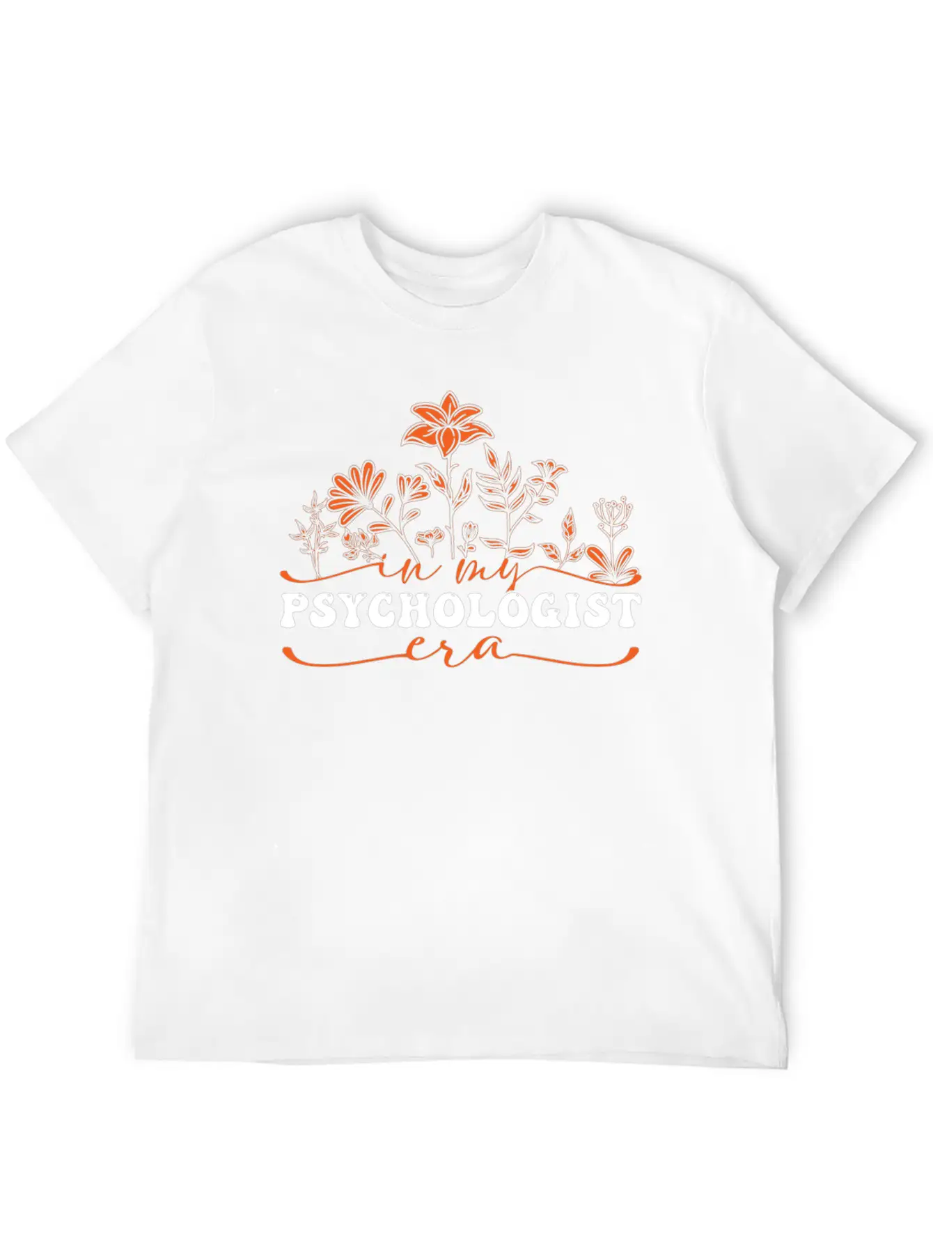 In My Psychologist Era Floral Art Stylish Everyday T-Shirt – Unisex Basic Cotton Tee