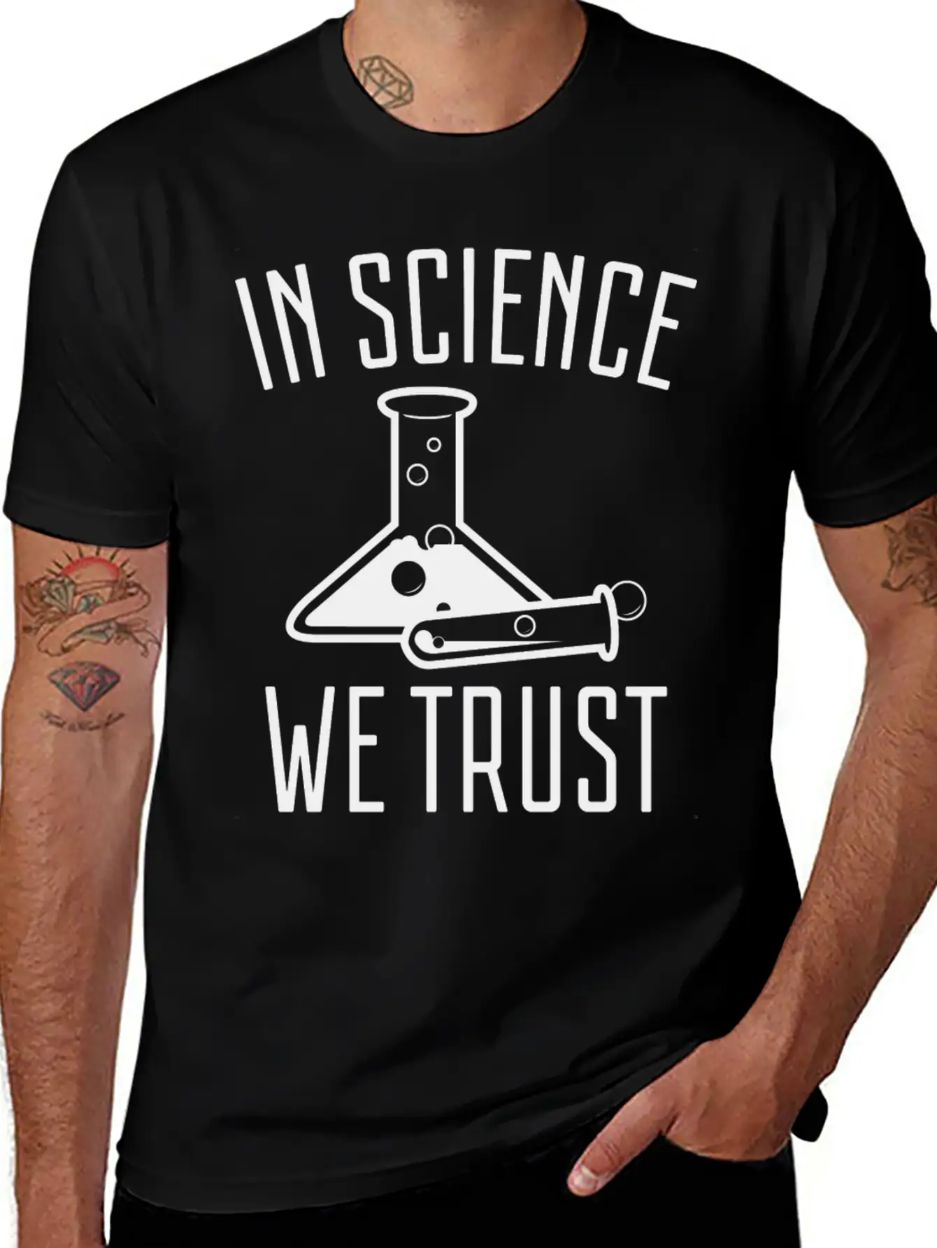 In Science We Trust Comfortable Minimalist Graphic Tee – Summer Style Essential