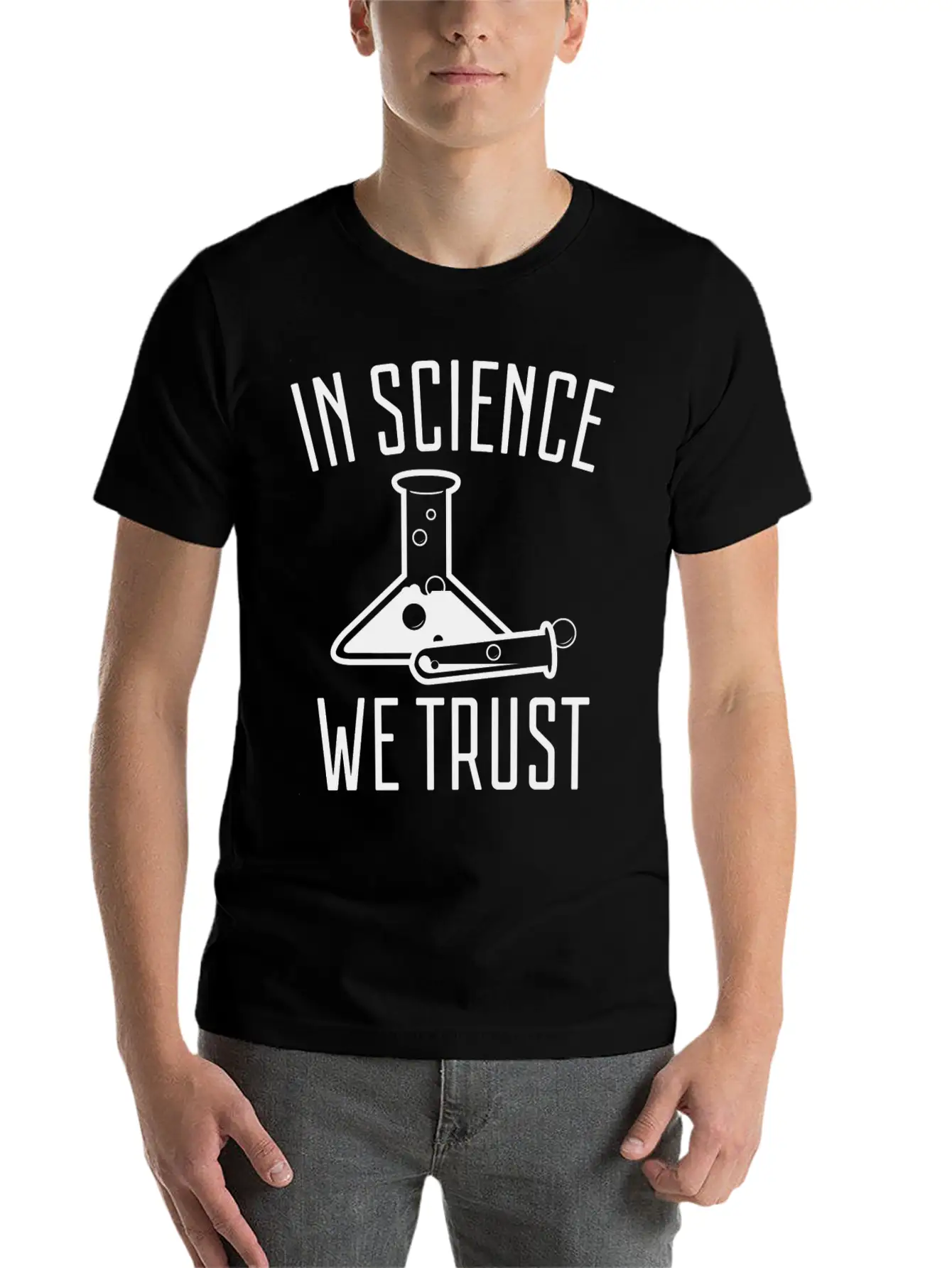 In Science We Trust Comfortable Minimalist Graphic Tee – Summer Style Essential