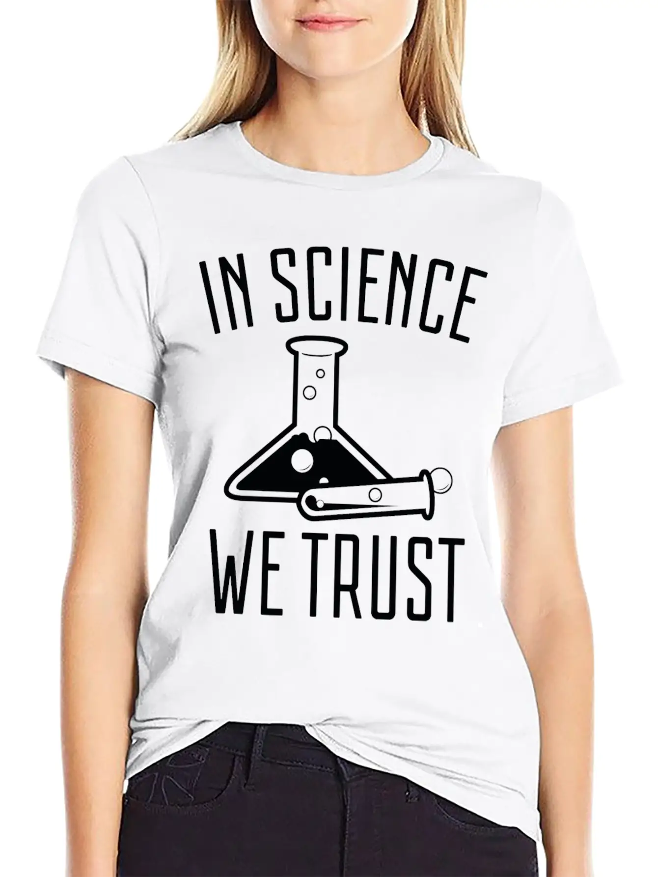In Science We Trust Comfortable Minimalist Graphic Tee – Summer Style Essential