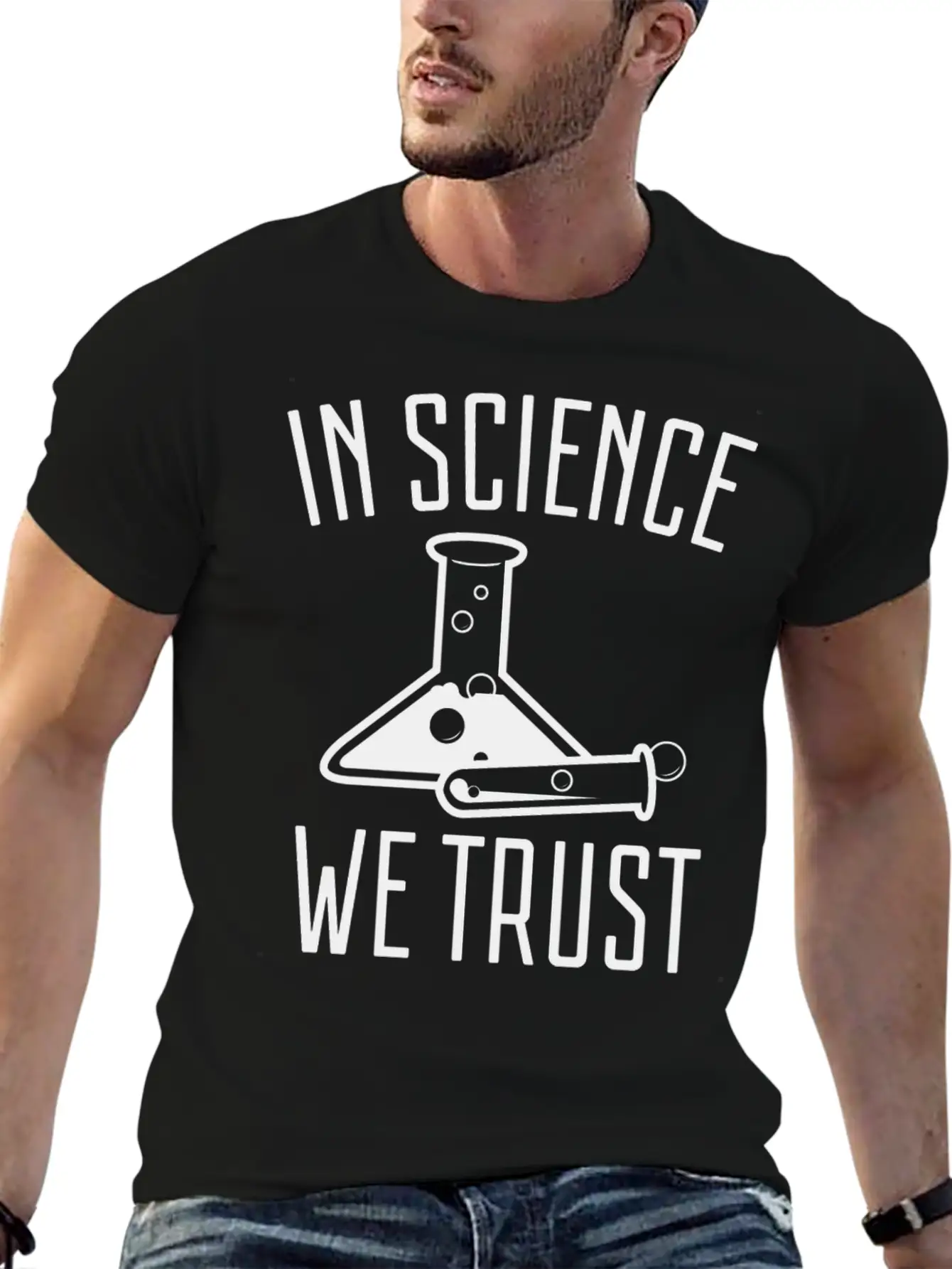 In Science We Trust Comfortable Minimalist Graphic Tee – Summer Style Essential
