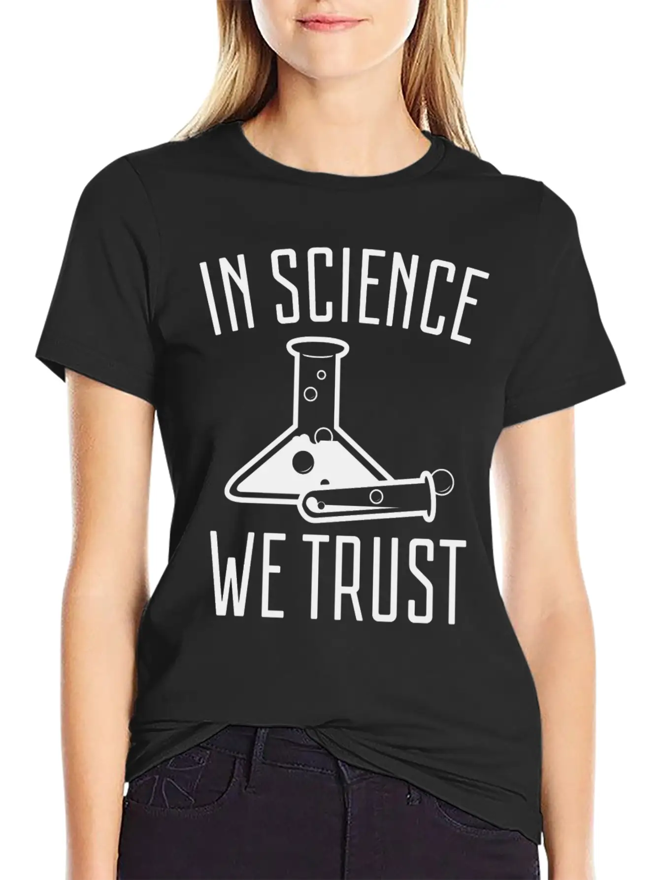In Science We Trust Comfortable Minimalist Graphic Tee – Summer Style Essential