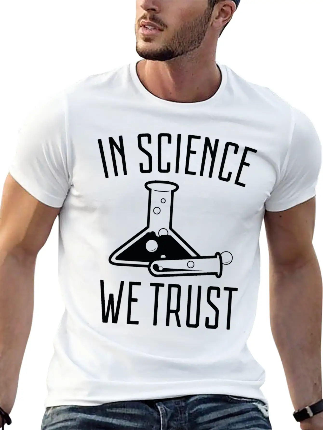 In Science We Trust Comfortable Minimalist Graphic Tee – Summer Style Essential