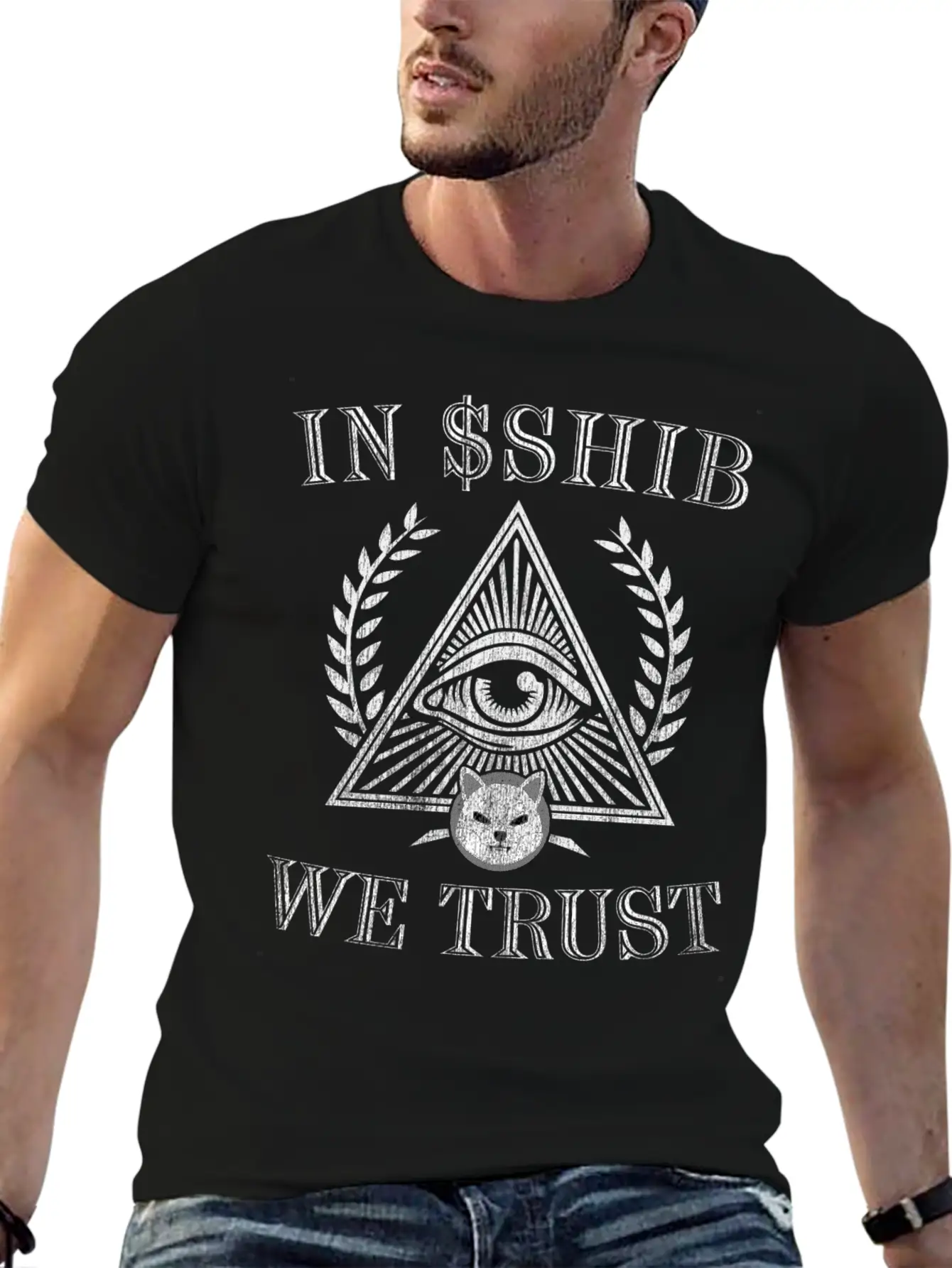 In Shib Coin We Trust Shiba Inu Coin Token Crypto Stylish Everyday T-Shirt – Unisex Basic Cotton Tee