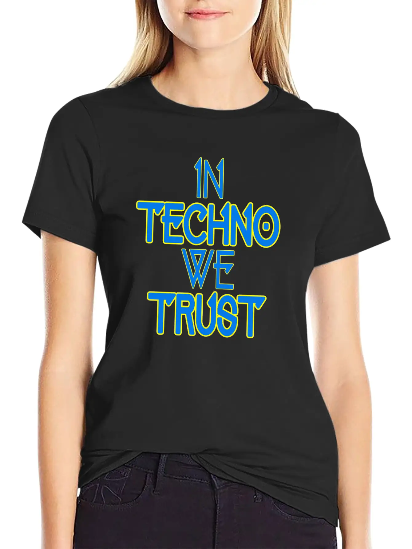 In Techno We Trust Rave Music Stylish Everyday T-Shirt – Unisex Basic Cotton Tee