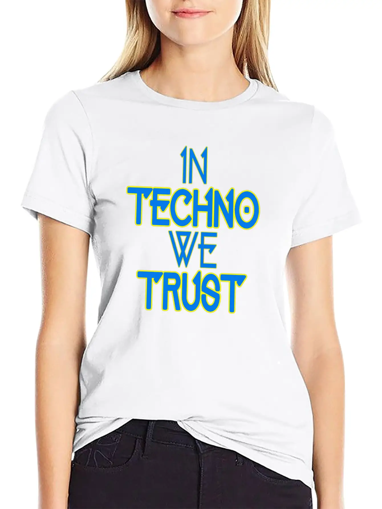 In Techno We Trust Rave Music Stylish Everyday T-Shirt – Unisex Basic Cotton Tee
