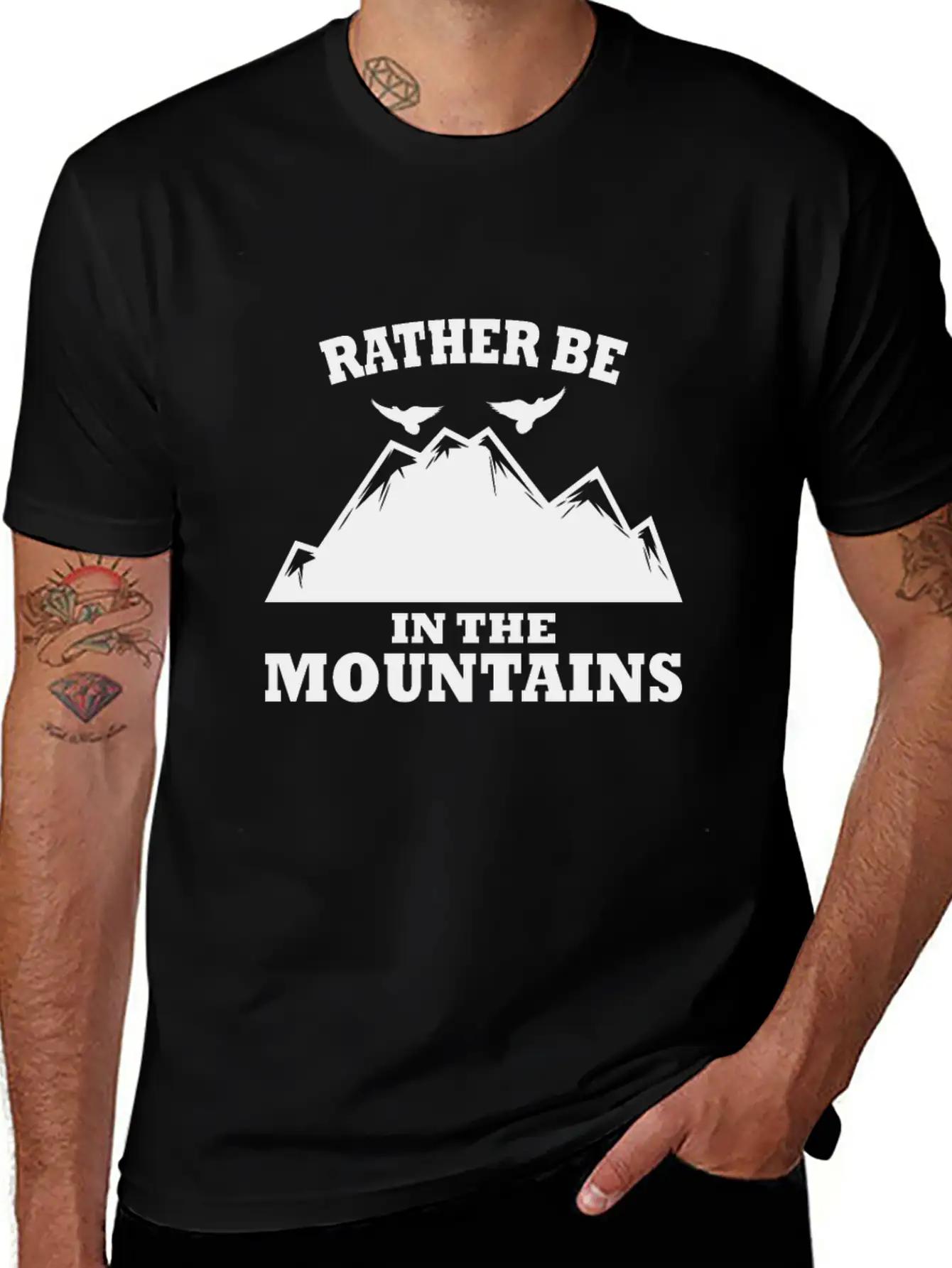 In The Mountains Mountaineer Hiking Comfortable Minimalist Graphic Tee – Summer Style Essential