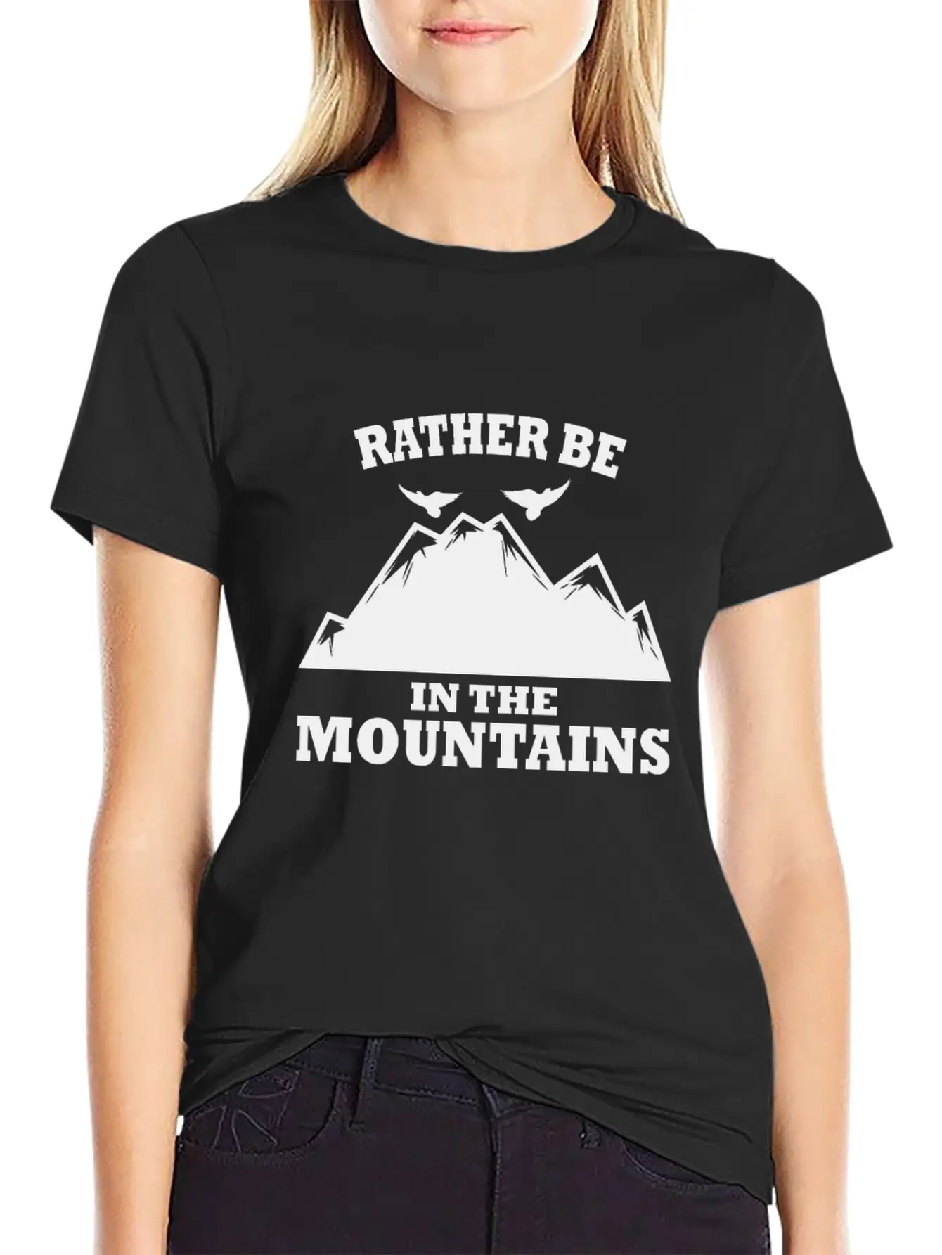 In The Mountains Mountaineer Hiking Comfortable Minimalist Graphic Tee – Summer Style Essential