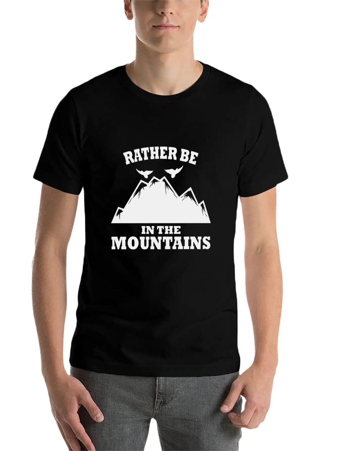 In The Mountains Mountaineer Hiking Comfortable Minimalist Graphic Tee – Summer Style Essential