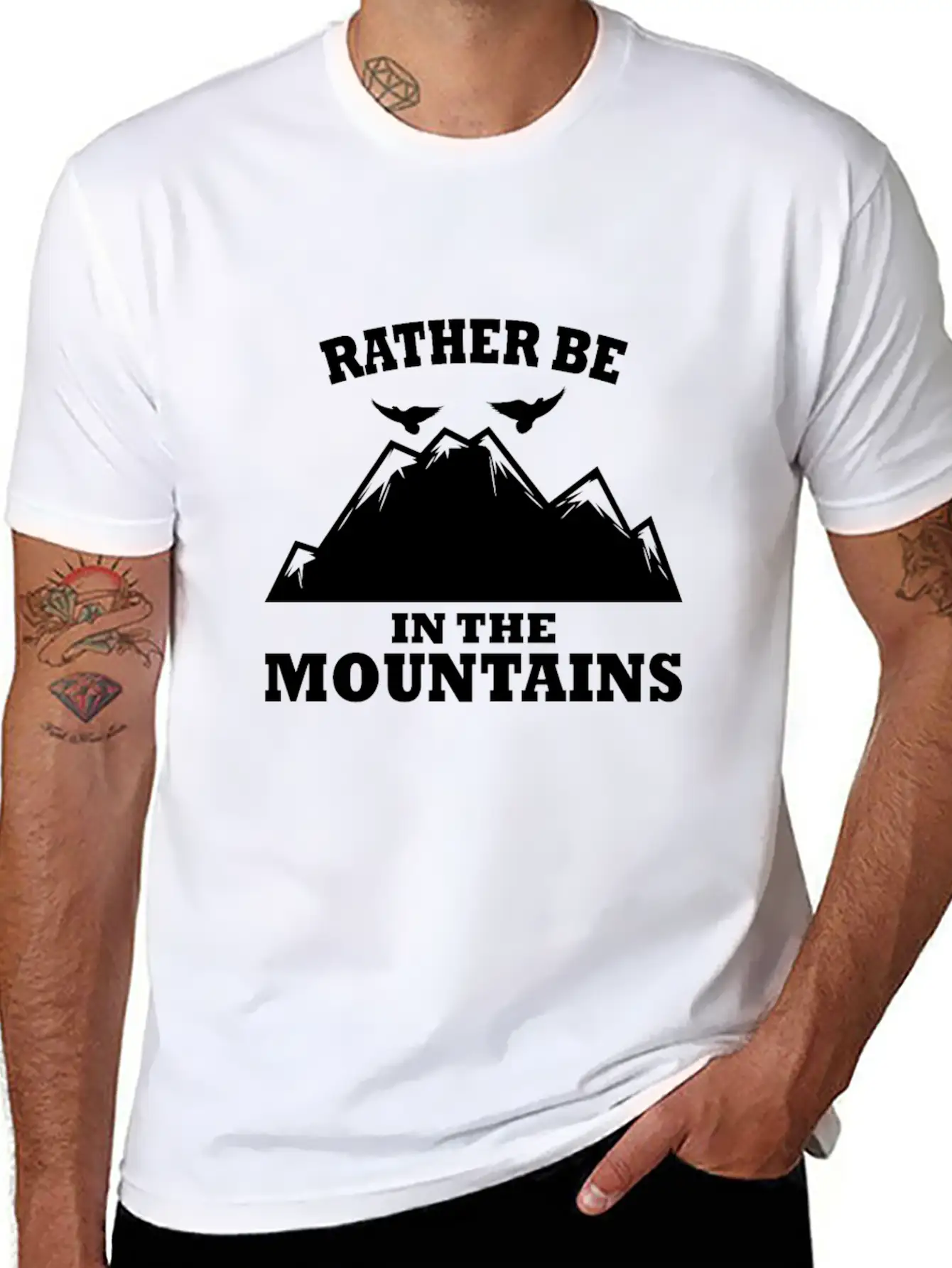 In The Mountains Mountaineer Hiking Comfortable Minimalist Graphic Tee – Summer Style Essential