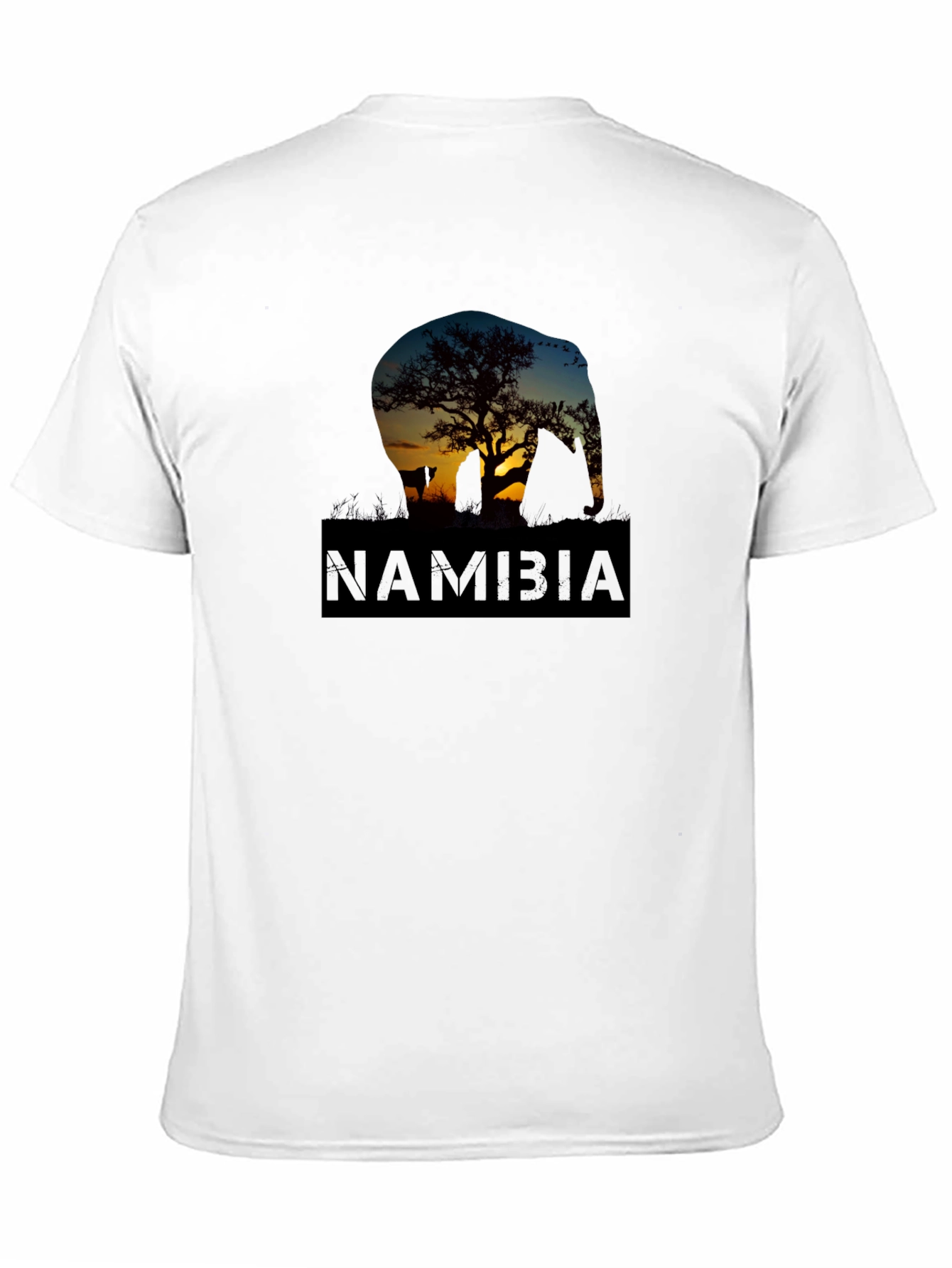 Namibia Sunset Elephant Graphic T-Shirt