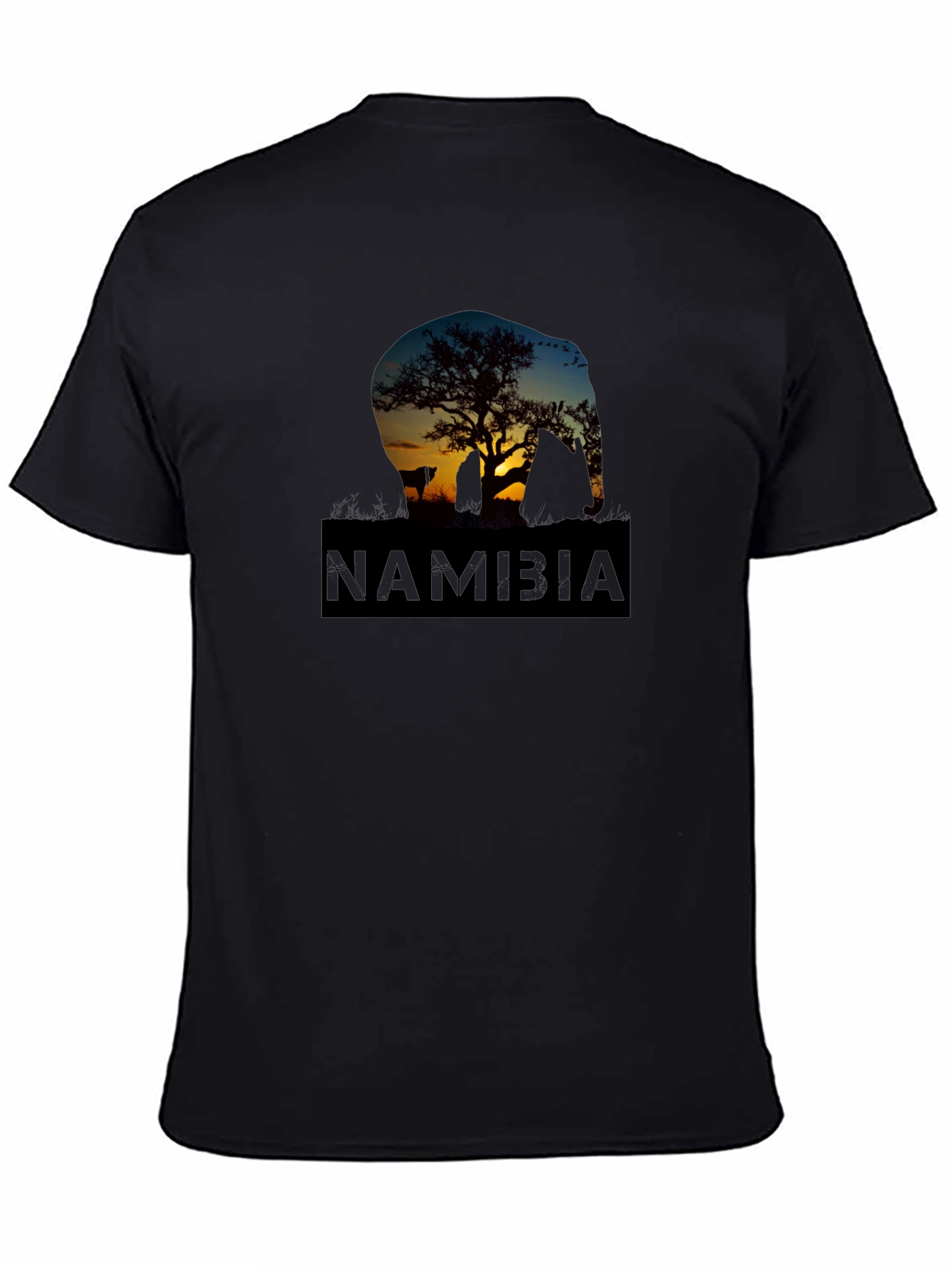 Namibia Sunset Elephant Graphic T-Shirt