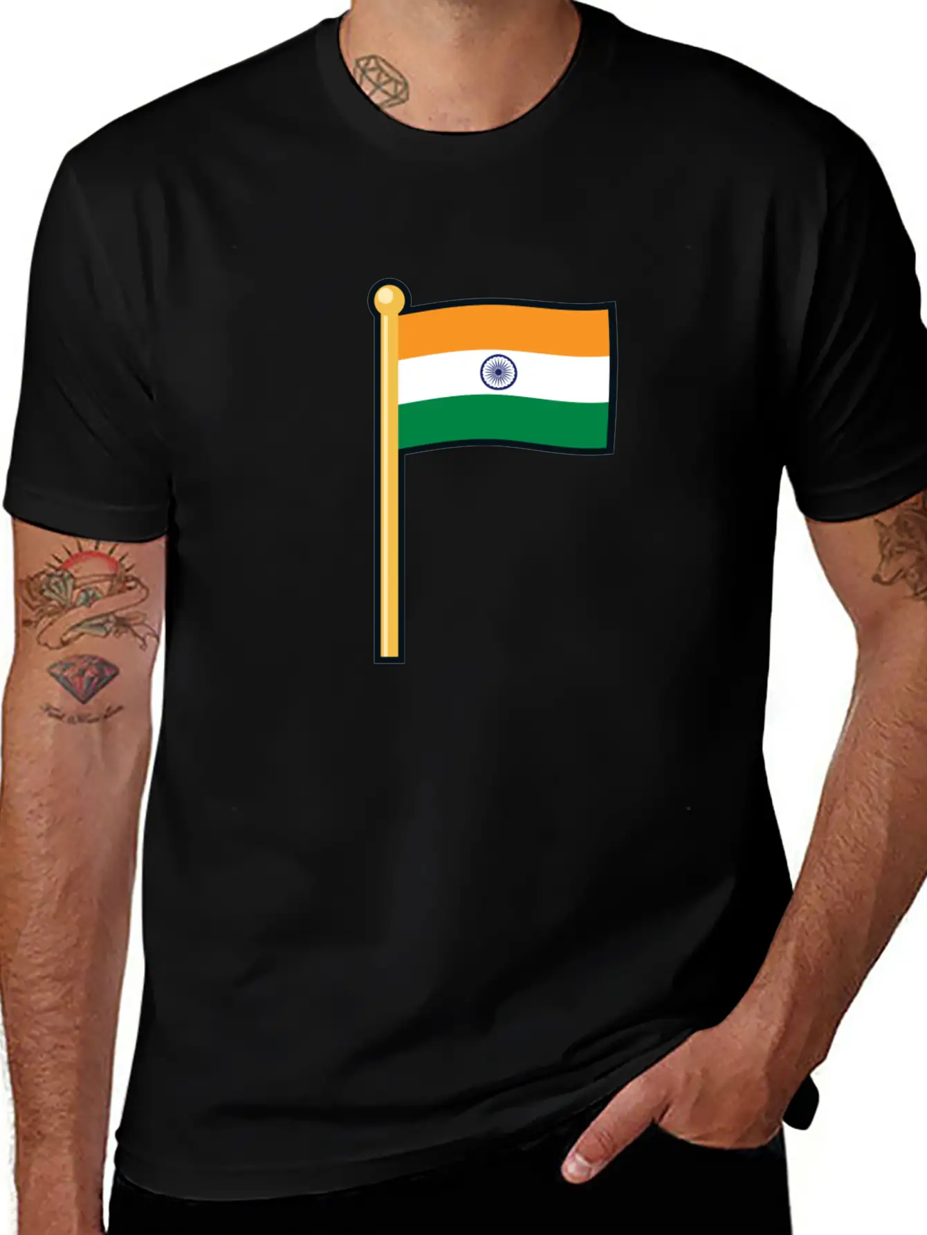 India Flag Basic Graphic T-Shirt – Daily Comfort In Soft Cotton