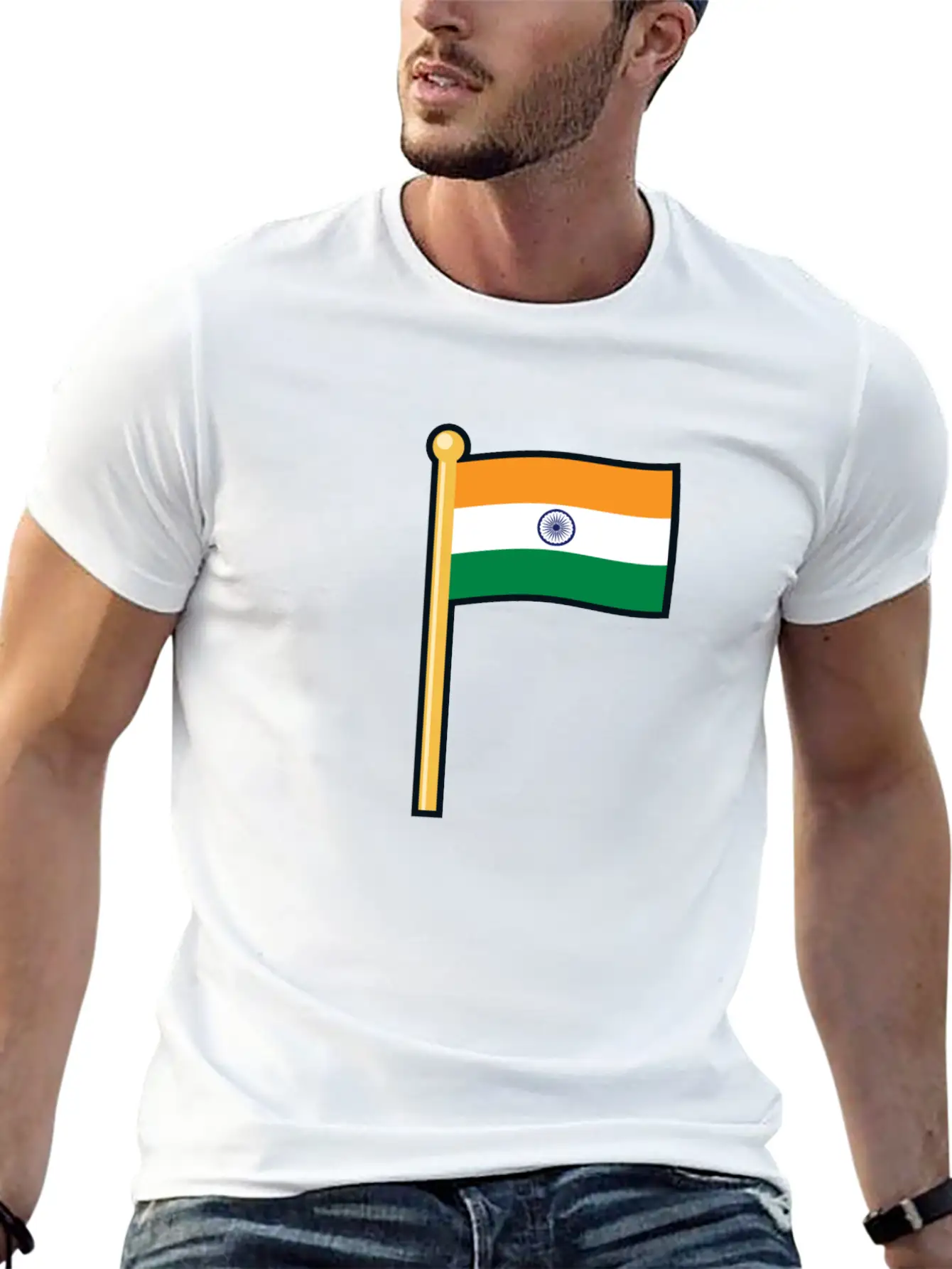 India Flag Basic Graphic T-Shirt – Daily Comfort In Soft Cotton