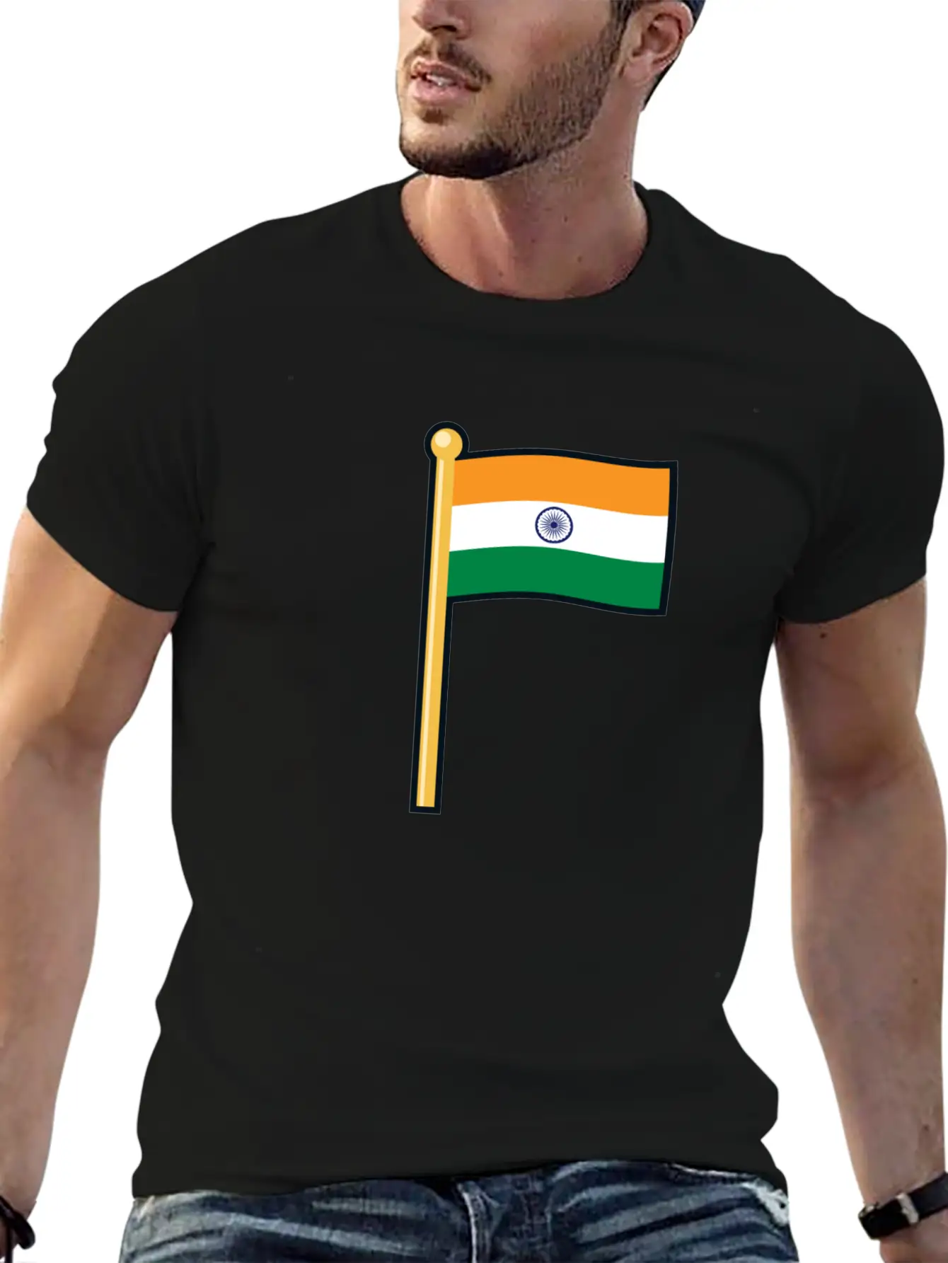 India Flag Basic Graphic T-Shirt – Daily Comfort In Soft Cotton