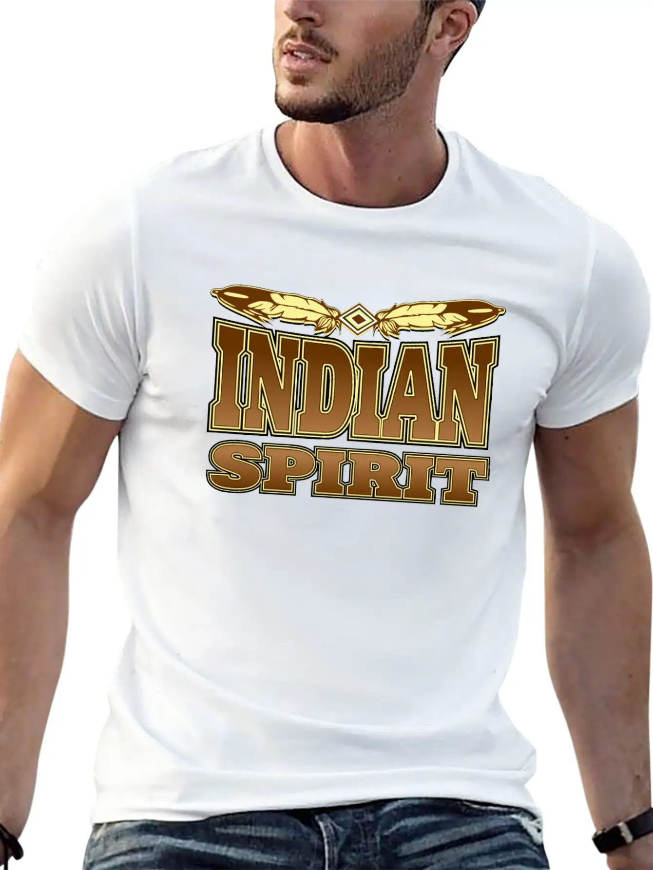 Indian Spirit Stylish Everyday T-Shirt – Unisex Basic Cotton Tee