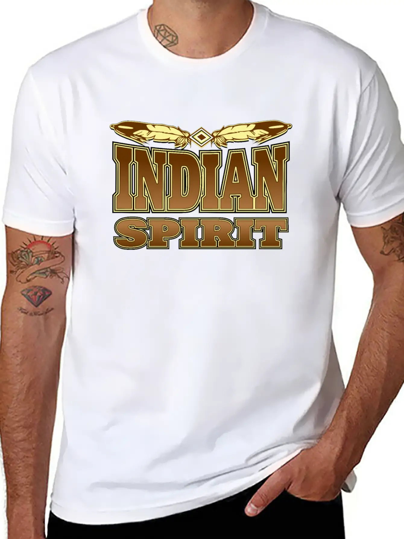 Indian Spirit Stylish Everyday T-Shirt – Unisex Basic Cotton Tee