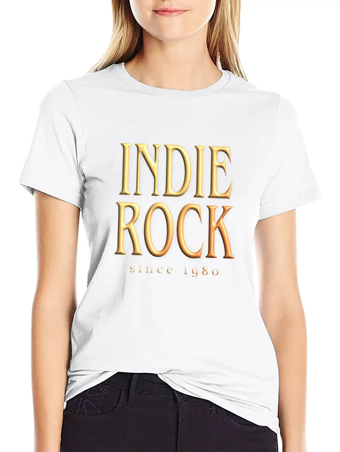 Indie Rock T-Shirt - Indie Rock Since 1980 Unisex Short Sleeve Soft Cotton T-Shirt – Casual Everyday Wear