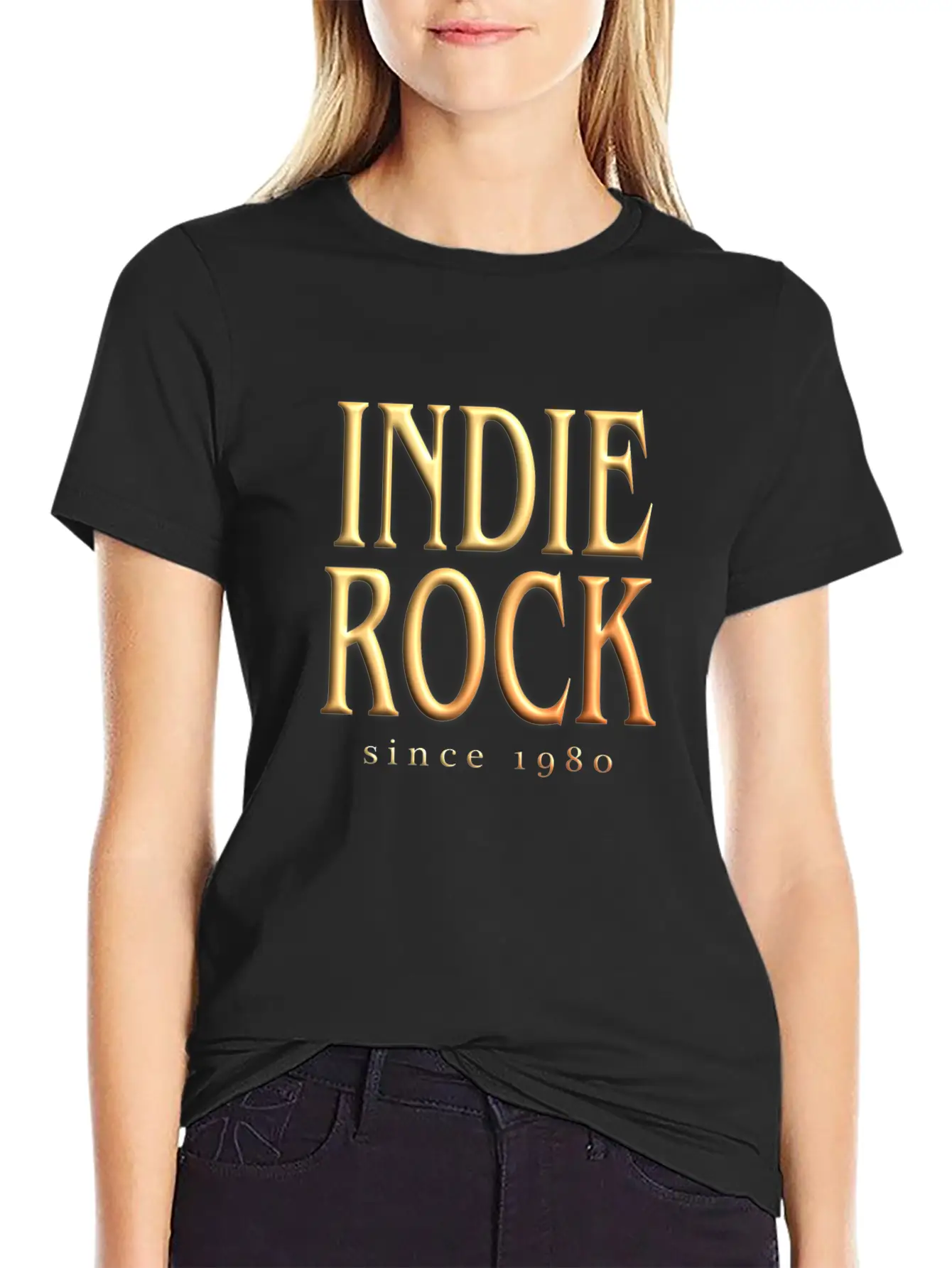 Indie Rock T-Shirt - Indie Rock Since 1980 Unisex Short Sleeve Soft Cotton T-Shirt – Casual Everyday Wear