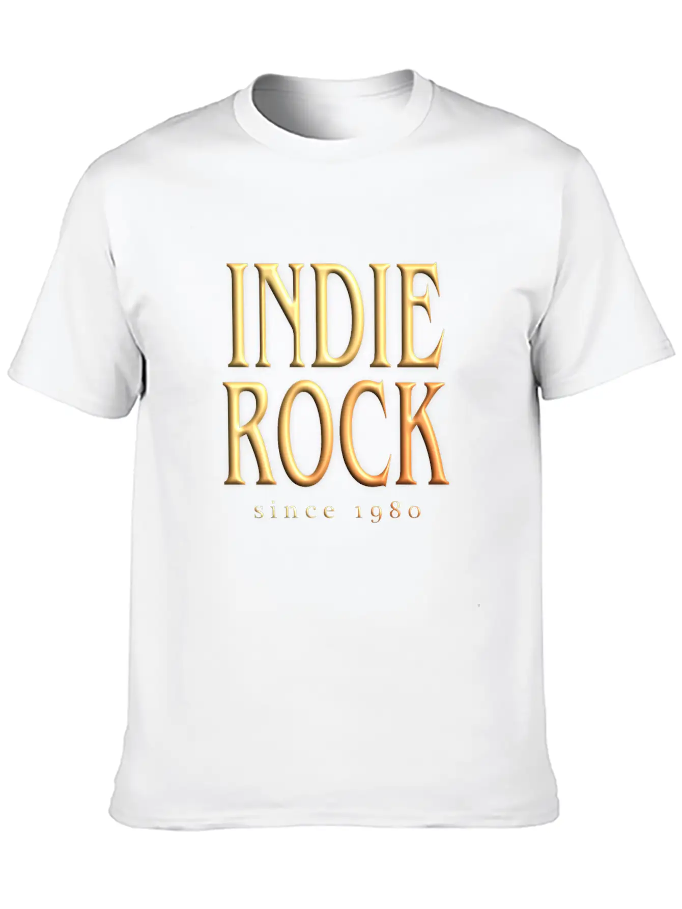 Indie Rock T-Shirt - Indie Rock Since 1980 Unisex Short Sleeve Soft Cotton T-Shirt – Casual Everyday Wear