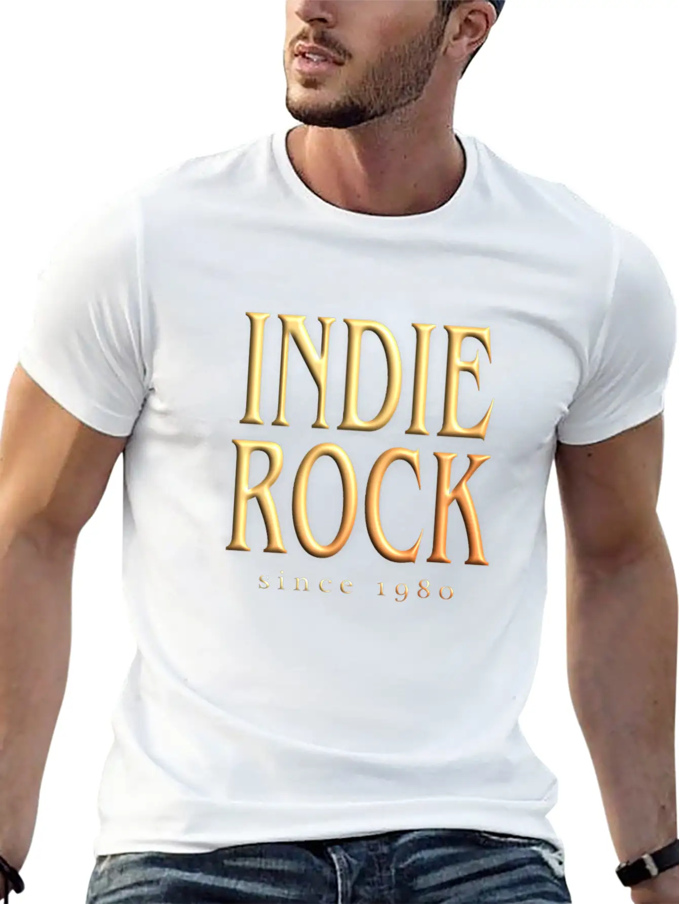 Indie Rock T-Shirt - Indie Rock Since 1980 Unisex Short Sleeve Soft Cotton T-Shirt – Casual Everyday Wear