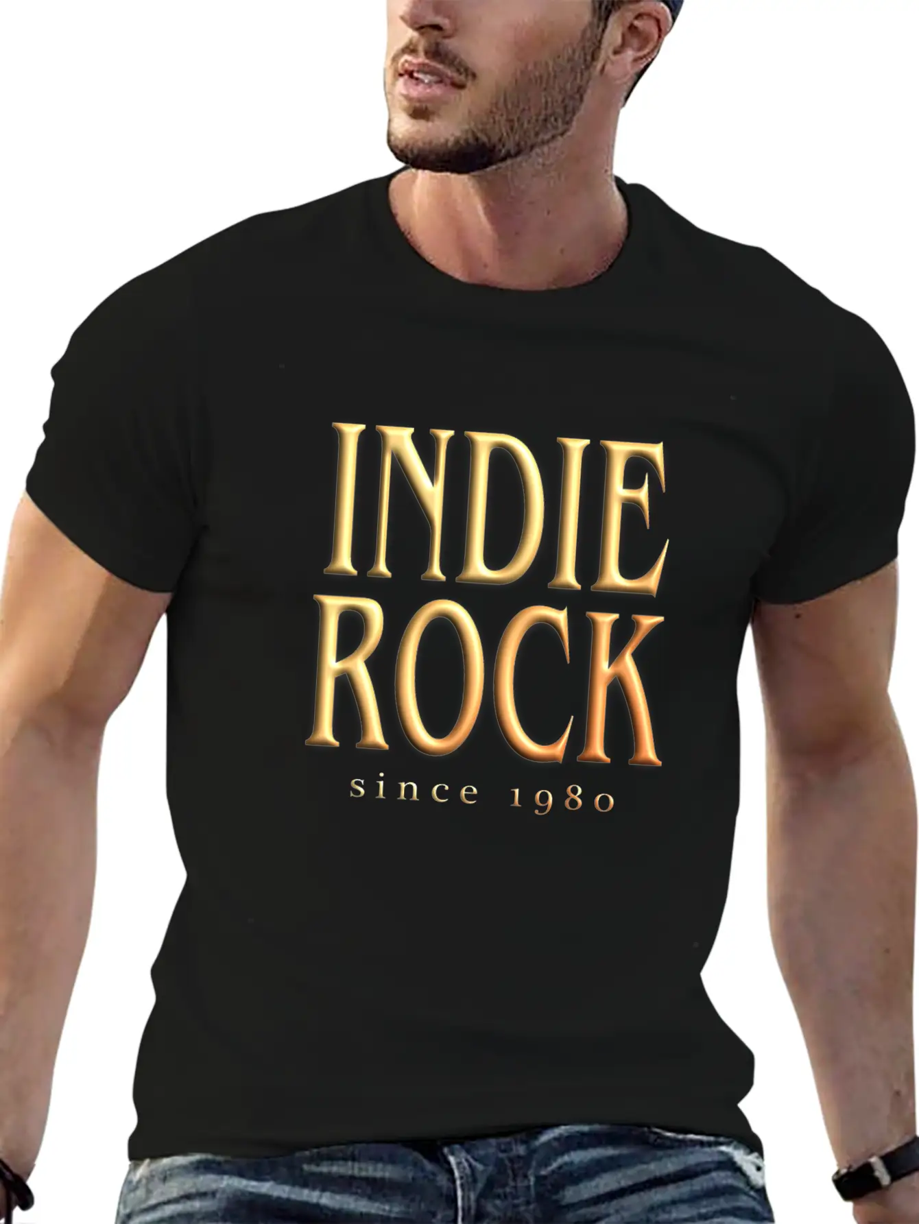 Indie Rock T-Shirt - Indie Rock Since 1980 Unisex Short Sleeve Soft Cotton T-Shirt – Casual Everyday Wear
