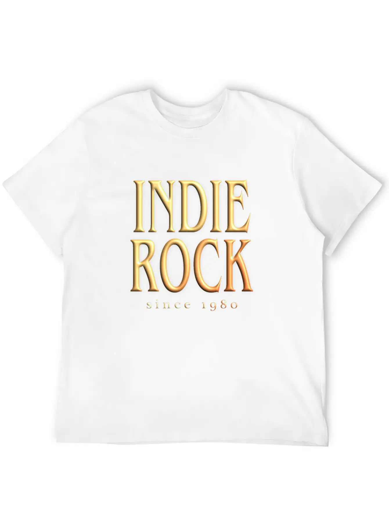 Indie Rock T-Shirt - Indie Rock Since 1980 Unisex Short Sleeve Soft Cotton T-Shirt – Casual Everyday Wear