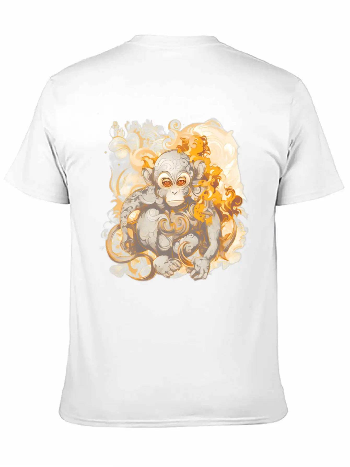 Inferno Ape: The Fiery Primate Timeless Short Sleeve Tee – Comfy And Minimalist Design