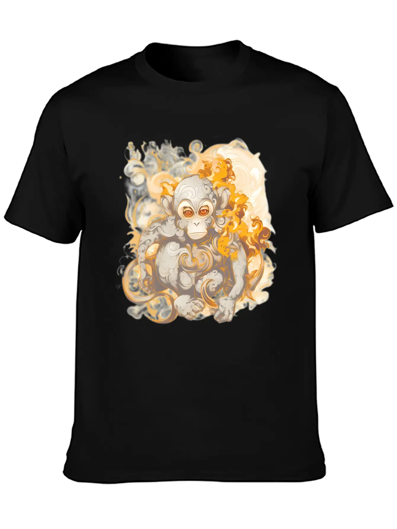 Inferno Ape: The Fiery Primate Timeless Short Sleeve Tee – Comfy And Minimalist Design