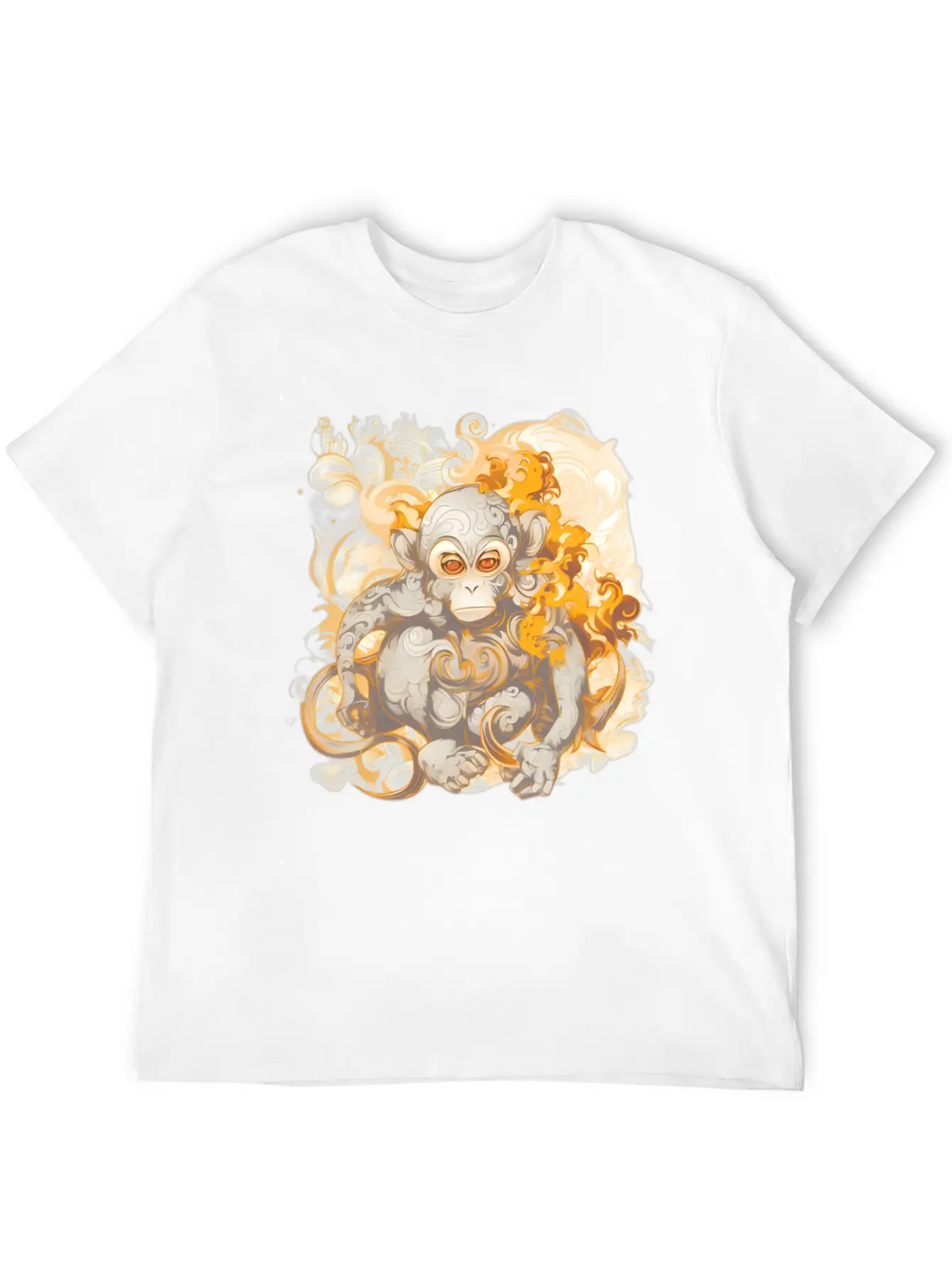 Inferno Ape: The Fiery Primate Timeless Short Sleeve Tee – Comfy And Minimalist Design