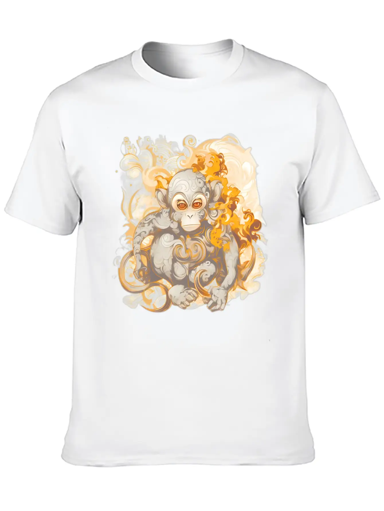 Inferno Ape: The Fiery Primate Timeless Short Sleeve Tee – Comfy And Minimalist Design