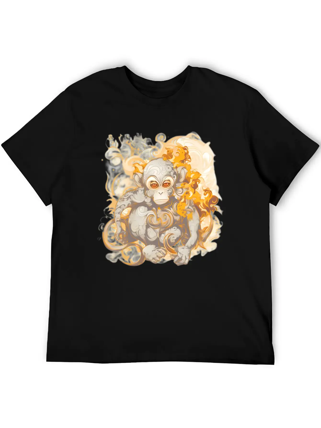 Inferno Ape: The Fiery Primate Timeless Short Sleeve Tee – Comfy And Minimalist Design