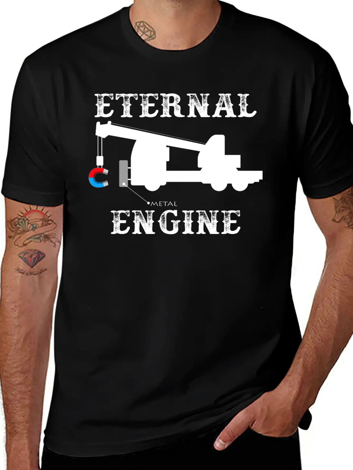 Infinite Energy Through Magnetism Essential Unisex Summer Tee – Soft Cotton Casual Fit