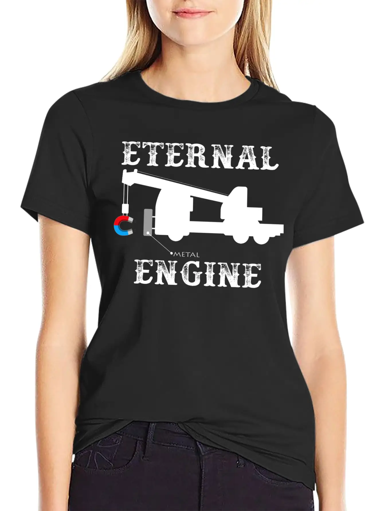 Infinite Energy Through Magnetism Essential Unisex Summer Tee – Soft Cotton Casual Fit