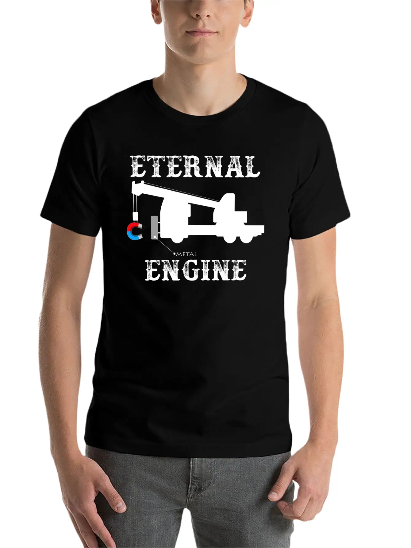 Infinite Energy Through Magnetism Essential Unisex Summer Tee – Soft Cotton Casual Fit