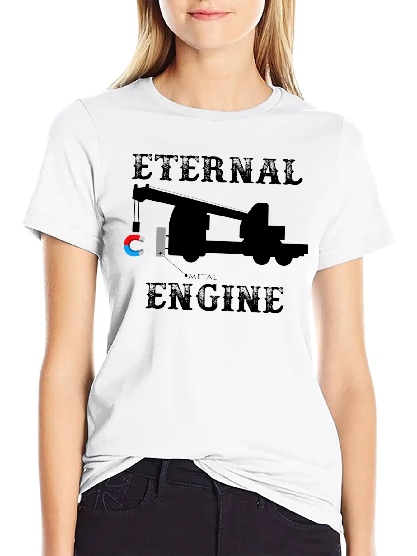 Infinite Energy Through Magnetism Essential Unisex Summer Tee – Soft Cotton Casual Fit