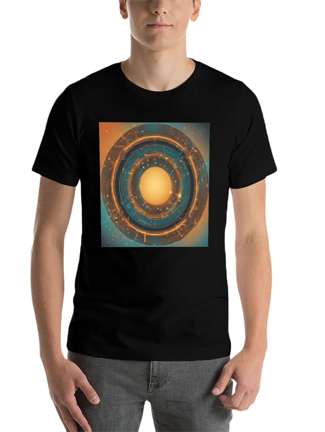 Infinity Concept: Eternal Echo Unisex Short Sleeve Soft Cotton T-Shirt – Casual Everyday Wear