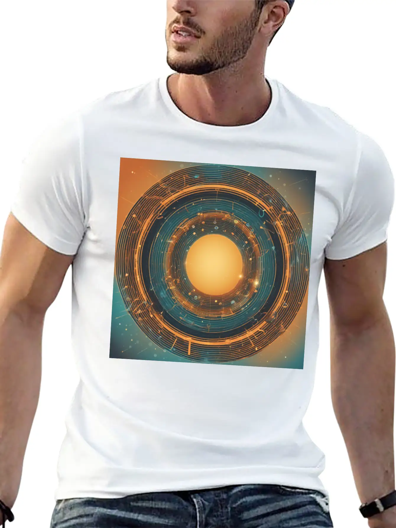 Infinity Concept: Eternal Echo Unisex Short Sleeve Soft Cotton T-Shirt – Casual Everyday Wear