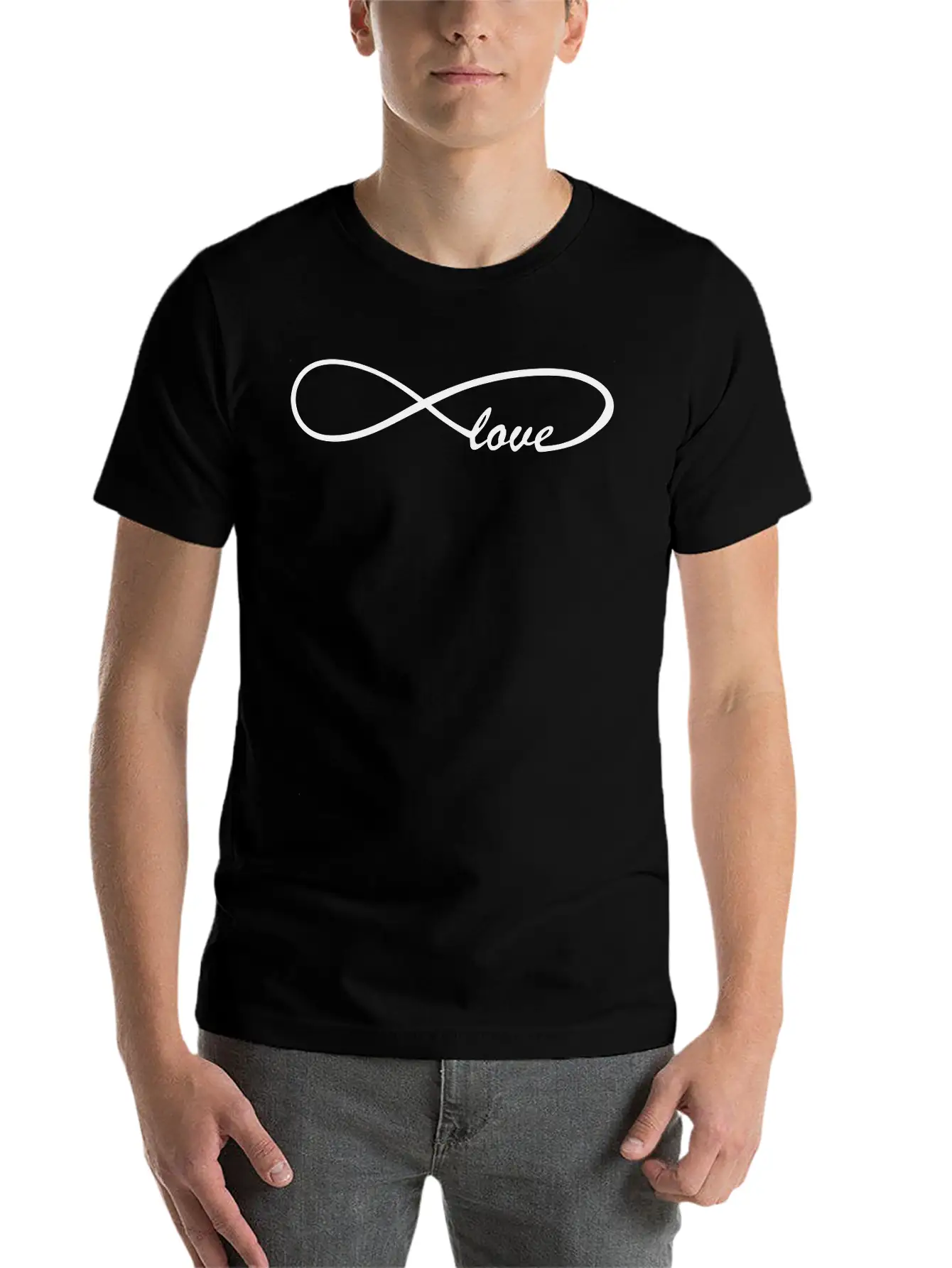 Infinity Sign Love Unisex Short Sleeve Soft Cotton T-Shirt – Casual Everyday Wear