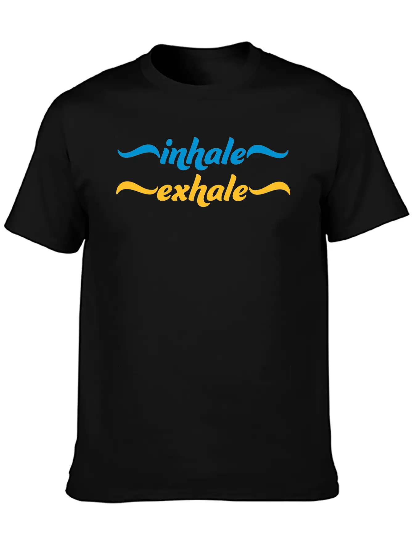 Inhale Exhale Yoga Quote Stylish Everyday T-Shirt – Unisex Basic Cotton Tee