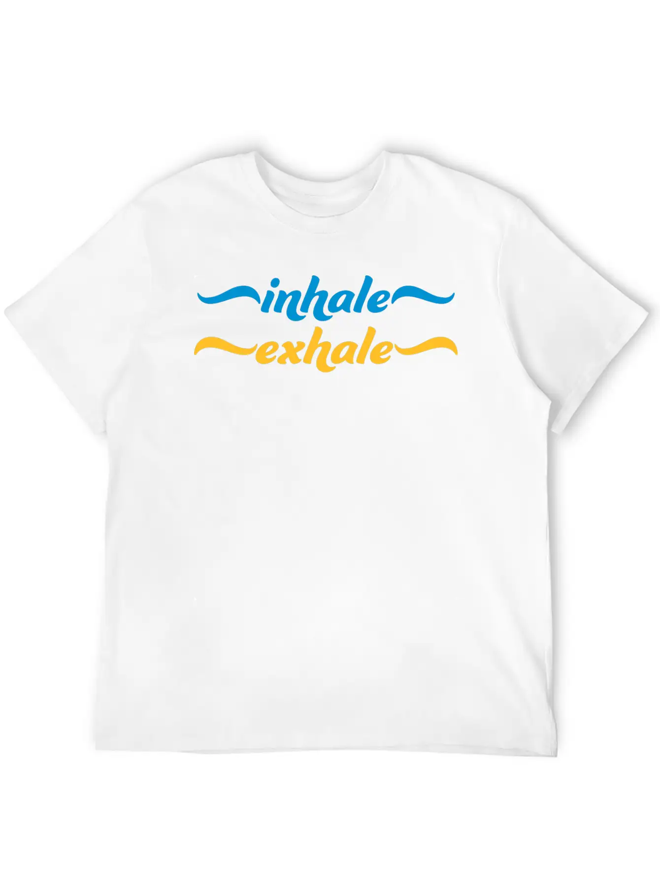 Inhale Exhale Yoga Quote Stylish Everyday T-Shirt – Unisex Basic Cotton Tee