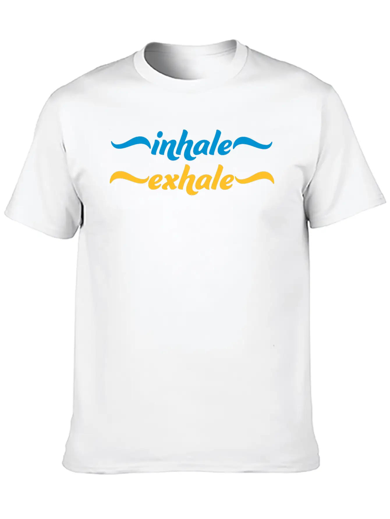 Inhale Exhale Yoga Quote Stylish Everyday T-Shirt – Unisex Basic Cotton Tee