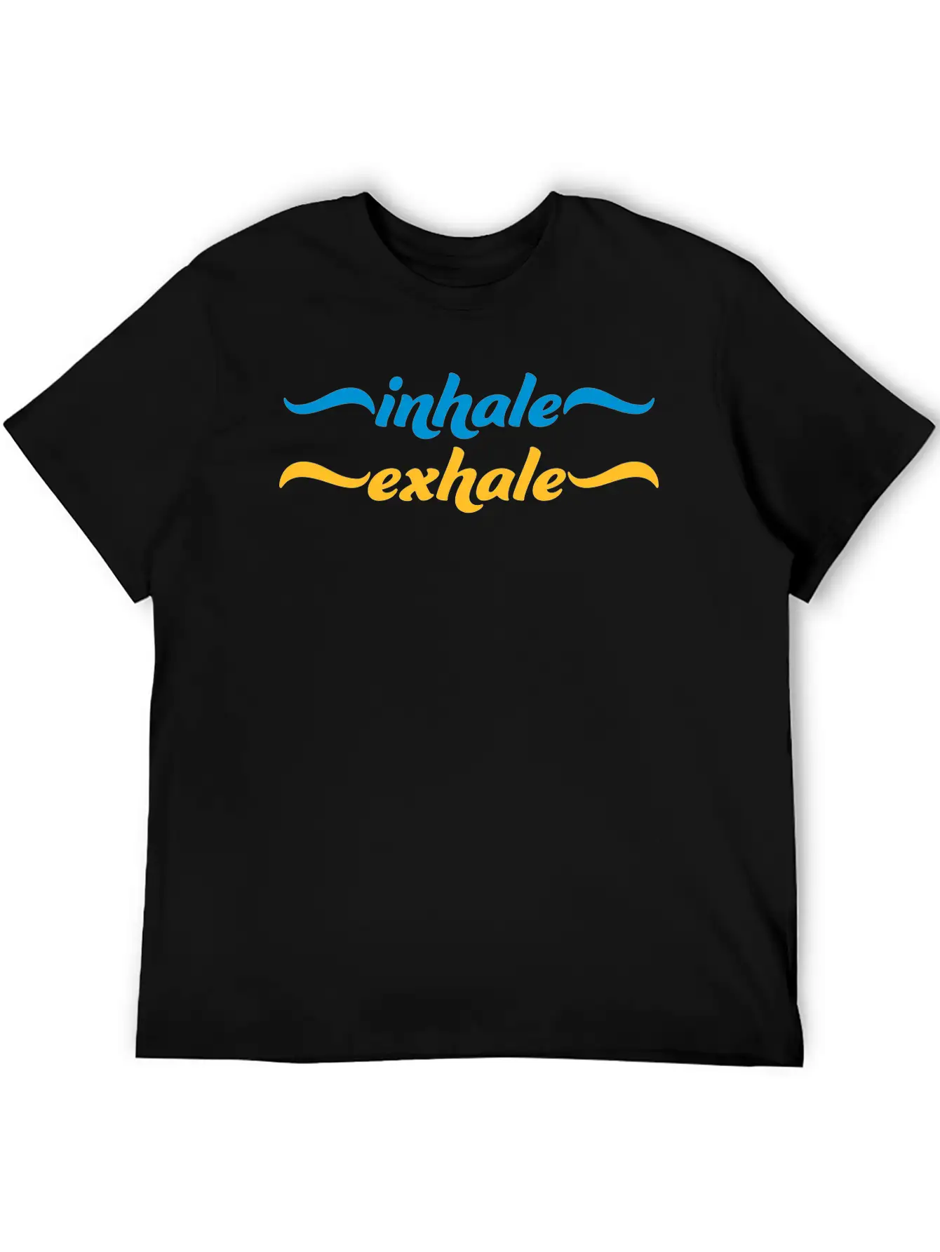 Inhale Exhale Yoga Quote Stylish Everyday T-Shirt – Unisex Basic Cotton Tee
