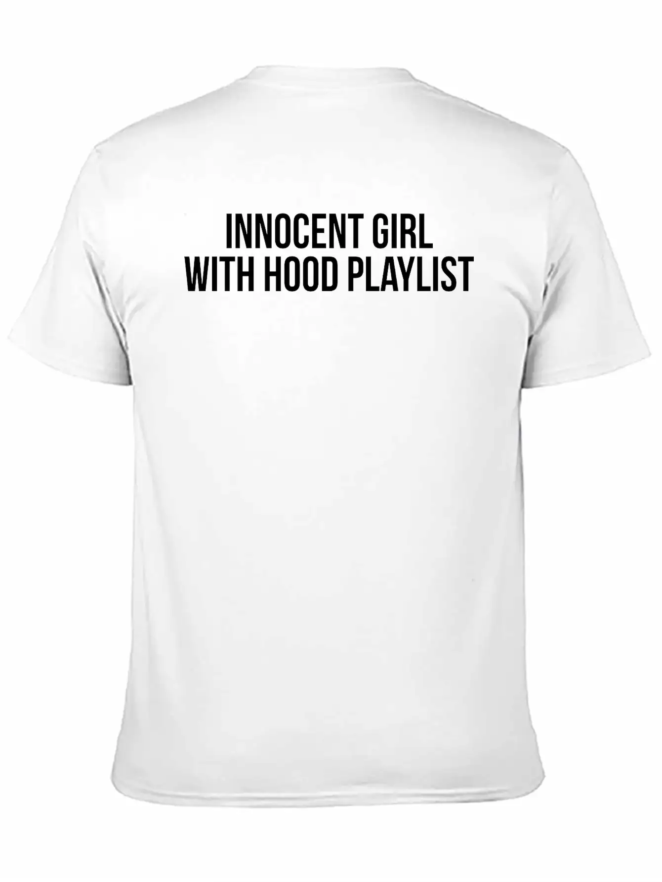 Innocent Girl With Hood Playlist Unisex Short Sleeve Soft Cotton T-Shirt – Casual Everyday Wear