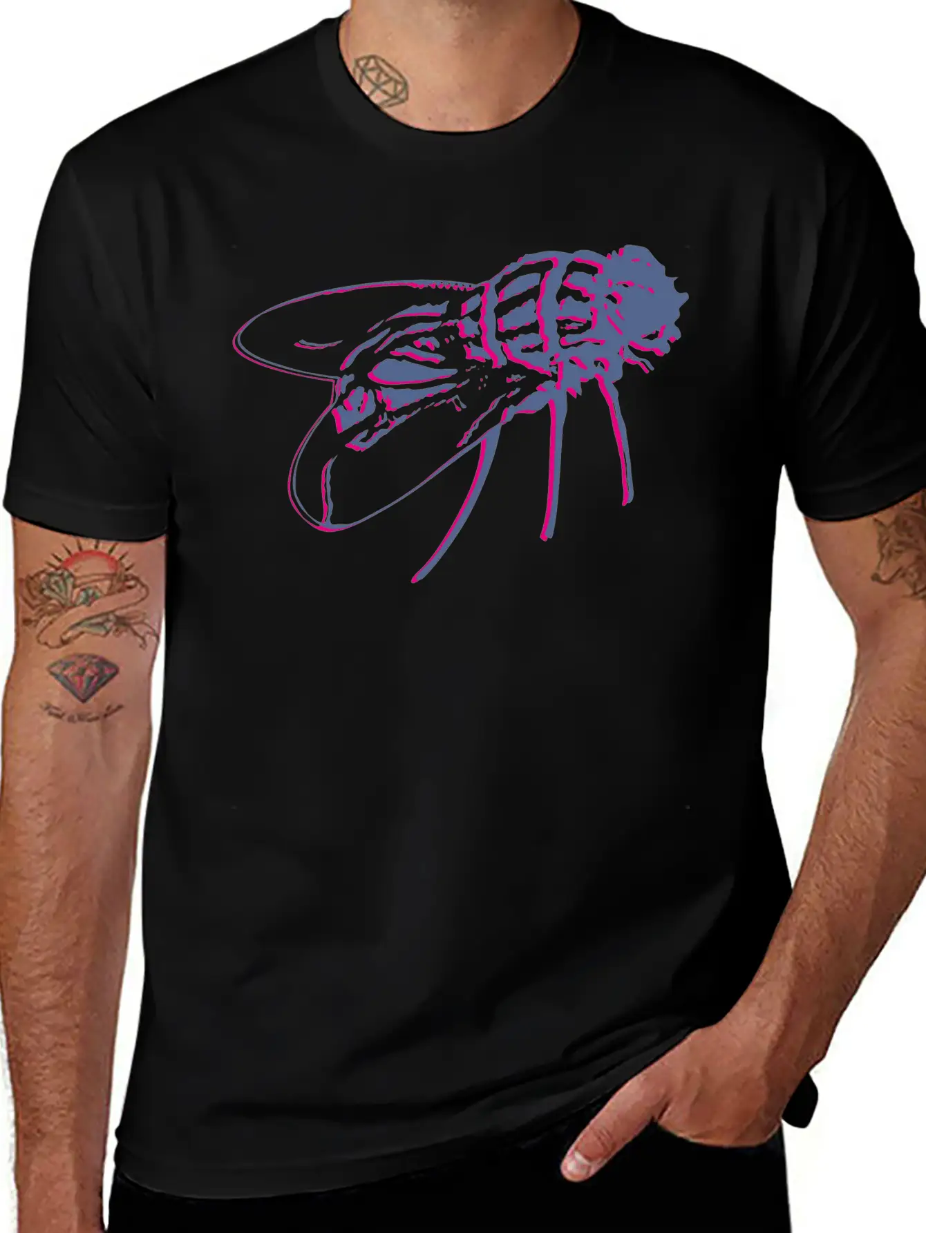 Insect Fly Wildlife Streetwear Vector Illustration Timeless Short Sleeve Tee – Comfy And Minimalist Design